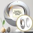 thumbnail image 3 of Designart "Abstract Minimalism in Black, Yellow, and White II" Abstract Round Mirror Set of 3 - Modern Gold Hallway Round Mirror Wall Decor Set, 3 of 5