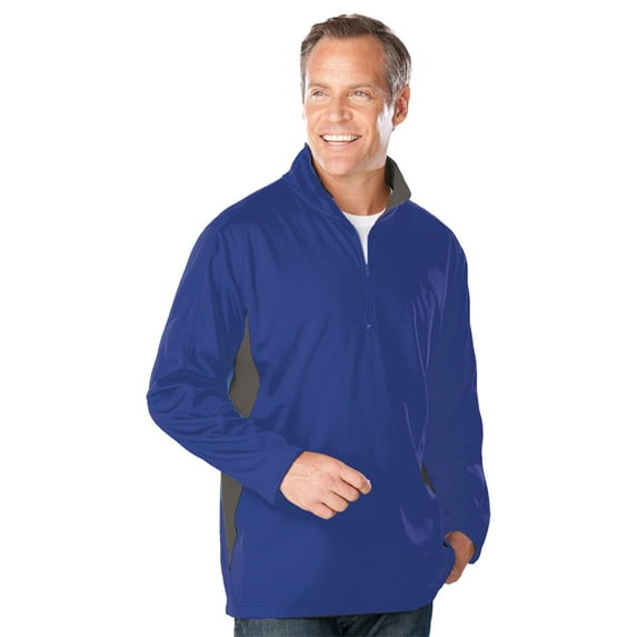 BlueGeneration Mens Wicking 1/2 Zip Blocked - Royal Medium Trim Graphite