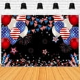 thumbnail image 4 of 4th of July Backdrop Independence Day Background American Flag Holiday Party Banner Patriotic Decor Fourth of July Memorial Day Party Decorations Props, 4 of 10