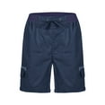 thumbnail image 6 of Mohiass Women Cargo Shorts Plus Size Casual Bermuda Shorts Outdoor High Waisted Drawstring Hiking Shorts with Pockets Navy 3XL, 6 of 6
