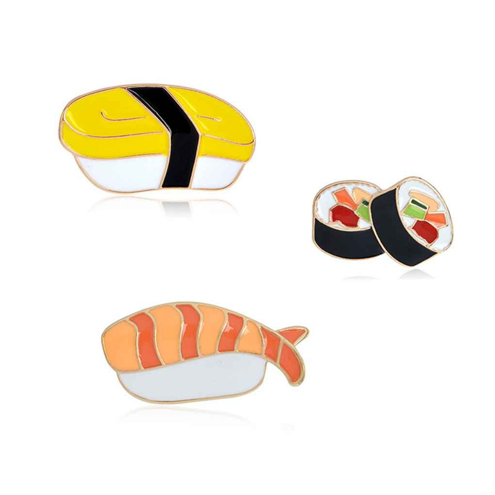 Sushi Japanese Enamel Lapel Pin Badge Accessory Brooch Jewelry Food Badge LA 