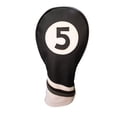 thumbnail image 7 of Golf Headcovers Black and White Leather Style 1, 3, 5 Driver and Fairway Head Covers Fits 460cc Drivers, 7 of 7