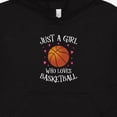 thumbnail image 3 of Inktastic Just a Girl Who Loves Basketball Youth Hoodie Sweatshirt, 3 of 4