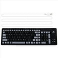 thumbnail image 1 of Teclado de Silicona Portátil, Silencioso y Plegable, USB, Flexible, Suave, Impermeable, Enrollable, para PC y Portátil., 1 of 9