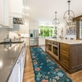 thumbnail image 3 of Moynesa 2'5''x10' Floral Runners for Hallways, 2.5x10ft Kitchen Runner Rug Ultra-Thin Soft Rug, Non-Slip Washable Rug Runner Stain Resistant Boho Rug Low-Pile Carpet Runner for Bathroom Bedroom,Blue, 3 of 7