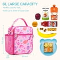 thumbnail image 2 of Bolsa Lonchera Aislante Infantil Bagseri Rosa con Corona y Dinosaurio, 2 of 9