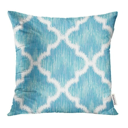 - YWOTA Accessory Faux Ikat Moroccan Pattern All Bunting Graphic Indigo Interior Pillow Cases Cushion Cover 20x20 inch