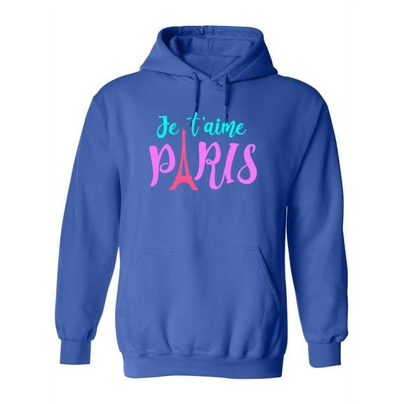 I Love You, Paris Hoodie Women -SPIdeals Designs, Female x-Large