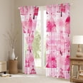 thumbnail image 3 of Castle Fairy Kids Christmas Tree Black Out Curtains,Geometric Lattice Curtains Pack of 2 (42x63 Each),Winter Snowflakes Bedroom Curtains,Luxury Bedroom Decor, 3 of 6