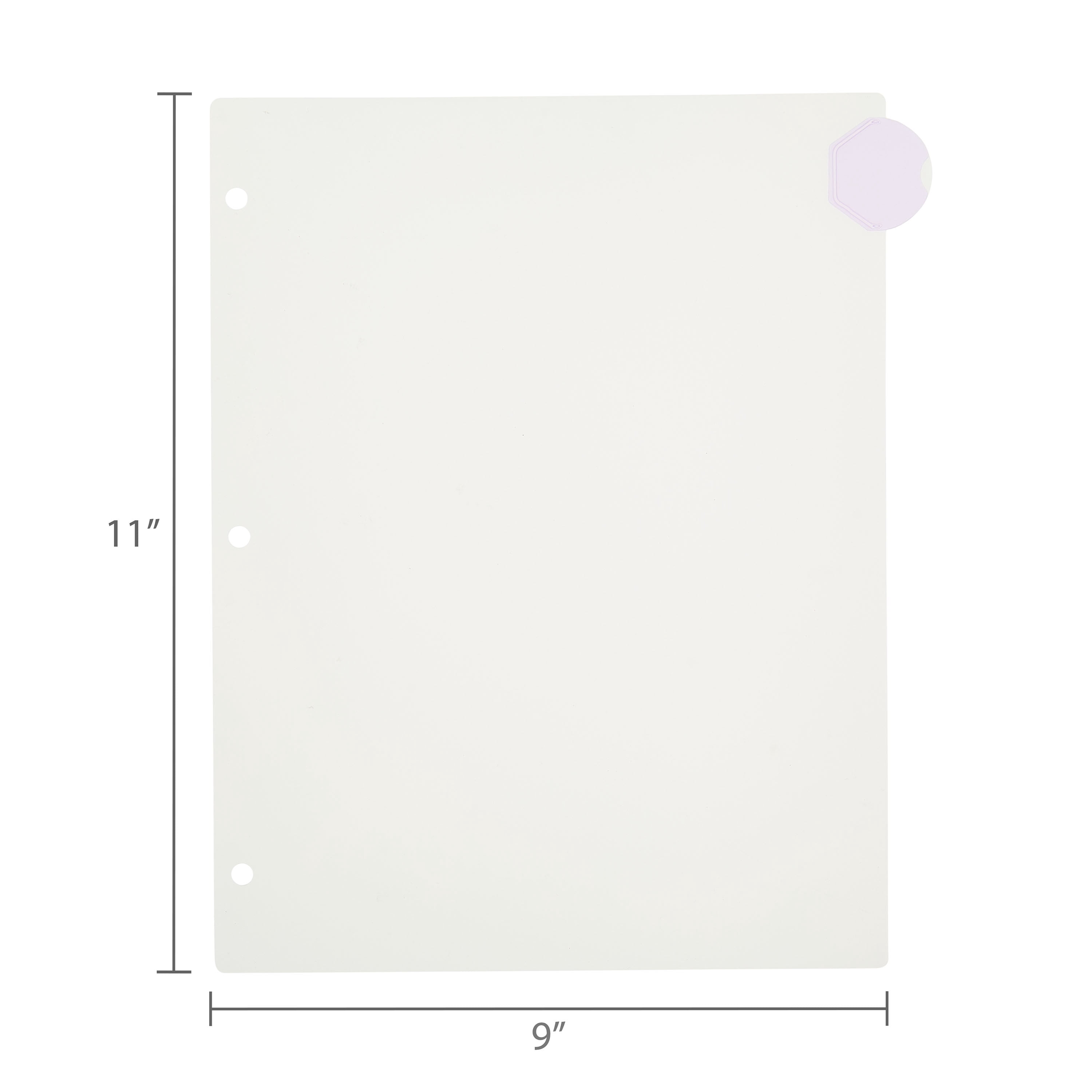 Pen+Gear 8 Oval Tab Poly Binder Dividers, Bright Multicolor