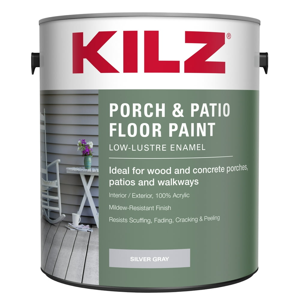 KILZ Interior/Exterior Enamel Porch and Patio Latex Floor Paint, Low