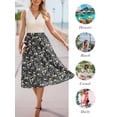 thumbnail image 6 of Gleelist Womens Midi Skirts with Pockets A-Line Casual High Waist Elastic Western Flowy Skirts for Women S-XXL, 6 of 7