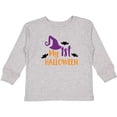 thumbnail image 3 of Inktastic My First Halloween, Witch Hat, Bats - Purple Black Boys or Girls Long Sleeve Toddler T-Shirt, 3 of 5