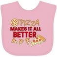 thumbnail image 3 of Inktastic Pizza Makes It All Better Boys or Girls Baby Bib, 3 of 4
