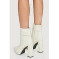 thumbnail image 3 of Women's Fixed Cuff Detail Pointed Toe Block Heel Booties, 3 of 3