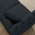 thumbnail image 7 of Sailvan 80" Chesterfield Velvet Sofa, 3 Seater Tufted Couch with Nailhead Trim and Rolled Arms Black, 7 of 7