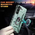 thumbnail image 4 of Case for Samsung Galaxy S23 Case Military Grade Drop Case with Kickstand Metel Ring Magnetic Holder Shockproof Protective for Galaxy S23 Phone Case (Midnight Green), 4 of 17