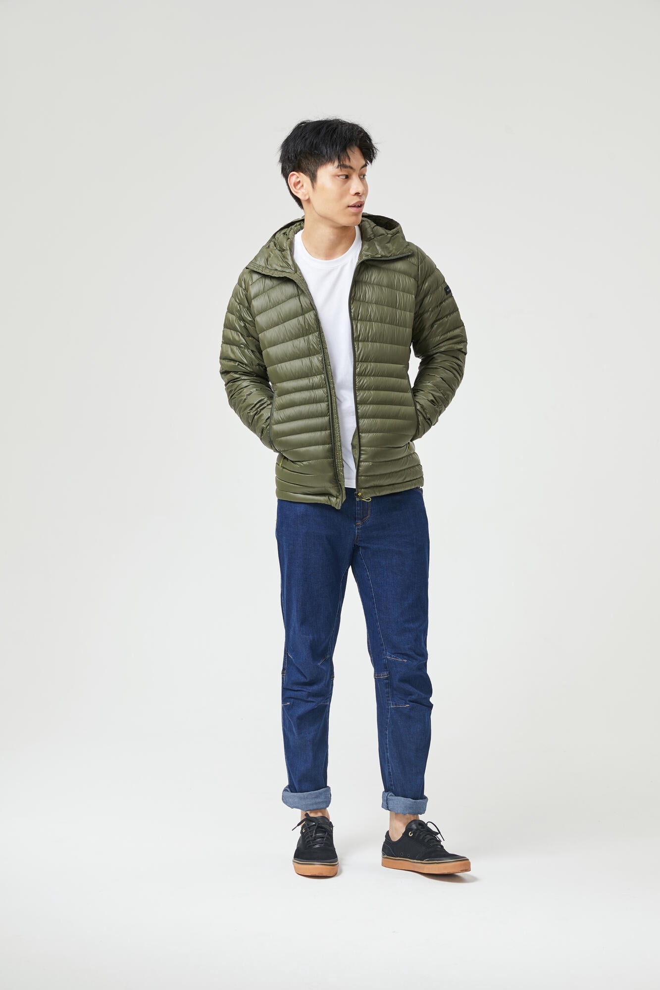 Forclaz Trek 100, 23°F Real Down Packable Puffer Backpacking Jacket, Men's, Green, 3XL