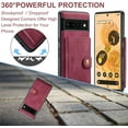 thumbnail image 5 of Case for Google Pixel 7 Pro 2022, Detachable Magnetic Wallet Credit Card Cash Slot Case Cover Support Wireless Charging Functional Kickstand Compatible with Google Pixel 7 Pro 2022 (Red), 5 of 18