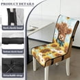 thumbnail image 6 of TSOVTHRID Highland Cattle Sunflower Daisy Print Quilted Dining Chair Slipcovers Comfy Adjustable Chair Cushion Covers with Detachable Strap Practical Stain Resistant Seat Covers, Set of 1, 6 of 7