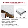thumbnail image 2 of 197mil 32.6sqft Car Firewall Heat Sound Deadener Insulation Mat 119" x 39" Silver Tone, 2 of 6