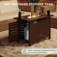 thumbnail image 2 of Sunmthink 42" Propane Fire Pit Table for Patio – 50,000 BTU Outdoor Heater with Removable Lid, All-Weather Cover & Natural Lava Rock Set, Brown, 2 of 7