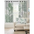 thumbnail image 2 of Fsddascl Sage Green Octopus Coastal Blackout Curtains for Bedroom/Living Room, Thermal Insulated Kitchen Curtains, Nautical Coral Starfish Grommet Darkening Window Treatment Drapes 42"x63"x2, 2 of 8