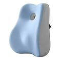 thumbnail image 1 of Cojín de silla con respaldo bajo, almohada de apoyo lumbar, cómodo, ergonómico, alto Azul, 1 of 9
