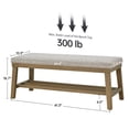 thumbnail image 3 of VKNOW Multi-Tone Speckled Fabric Open Shelves Bench, Brown, 300 lb Limit, 3 of 7