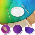 thumbnail image 4 of Colorful Tie Dye Pattern Round Fitted Tablecloth with Elastic Edge,Dining Table Cover Waterproof,Outdoor Round Tablecloth for Camping,Dining,Indoor and Outdoor, 4 of 7