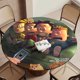 thumbnail image 5 of La gran aventura de Nate-theme Fitted Round Tablecloths Elastic Edged Table Covers Waterproof Table Cloth for Kitchen Holiday Party Tables Decor 120cm, 5 of 6