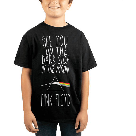 Pink Floyd Dark Side Of The Moon Youth Boys Black Graphic Tee-Medium