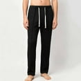 thumbnail image 4 of Kakii Men's Waffle Knit Joggers, Casual Sweatpants with Elastic Waist & Cuffed Ankles, Relaxed Fit Pants, 4 of 9