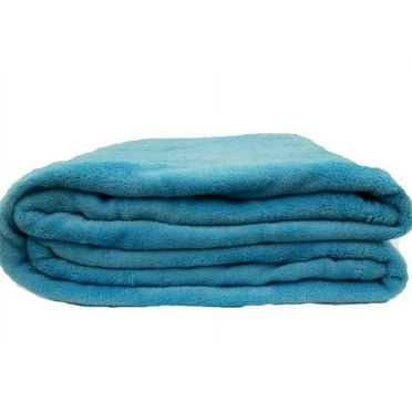 Coral Fleece Throw Blanket Soft Elegant Cover Queen Turquoise