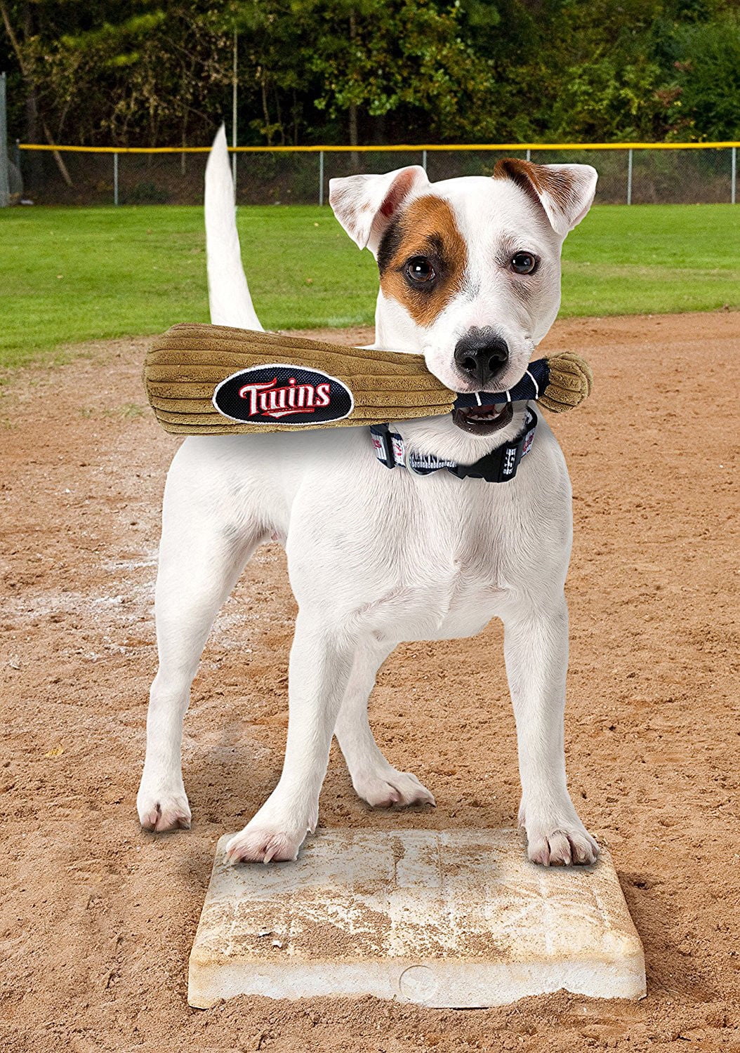 Pets First MLB Chicago White Sox BAT TOY for DOGS & CATS. 29 MLB Teams available. - Plush PET TOY with inner SQUEAKER. Officially Licensed Baseball BAT.