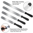 thumbnail image 3 of 3 Set Offset Spatula For Frosting 6 8 10 Inch Angled Cake Icing Spatula Stainless Steel Icing Spreader Knife  Decorating Offset Icing Spatula Cake Scraper Smoother(Angled), 3 of 7