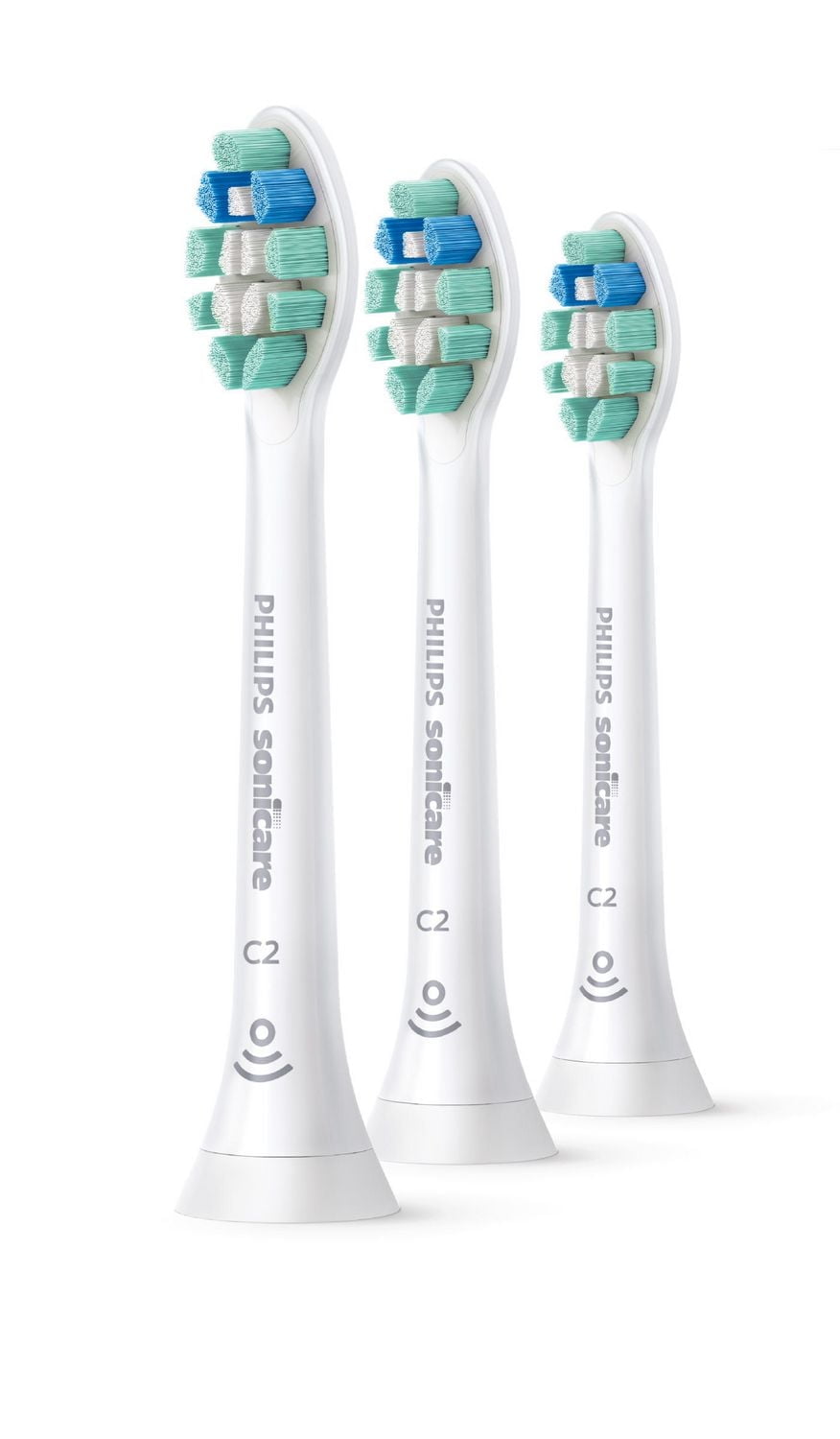 Philips Sonicare Têtes de Brosse Contrôle Optimal de la Plaque, 3 unités, HX9023/02, Blanc