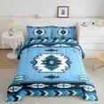 thumbnail image 2 of Manfei Retro Boho Aztec Bedding Comforter Set,bohemian Exotic Style Twin Comforter Sets,White Blue Bedding Set For Boys Kids,Luxury Bedroom Decor Reversible,2-Piece, 2 of 8