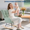 thumbnail image 7 of GARVEE Plush Teddy Upholstered Rocking Chair with High Backrest & Headrest for Nursery,Glider Rocker for Adults,Chair for Living Room Bedroom,Light Green, 7 of 7