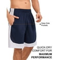 thumbnail image 5 of TELALEO 5 Pack Mens Mesh Athletic Basketball Shorts Gym Shorts with Pockets, Quick Dry Running Shorts for Men L, 5 of 7