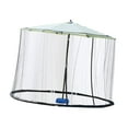 thumbnail image 4 of DYNWAVECA Patio Umbrella Net Sun Protection Mesh Net and Parasol for Garden Summer 380x240cm, 4 of 10