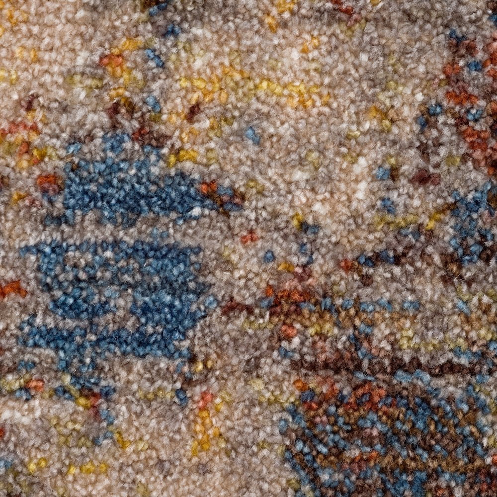 LR Home Holi Durable Performance Area Rug Indoor in Beige/Blue, 7'9" x 10'