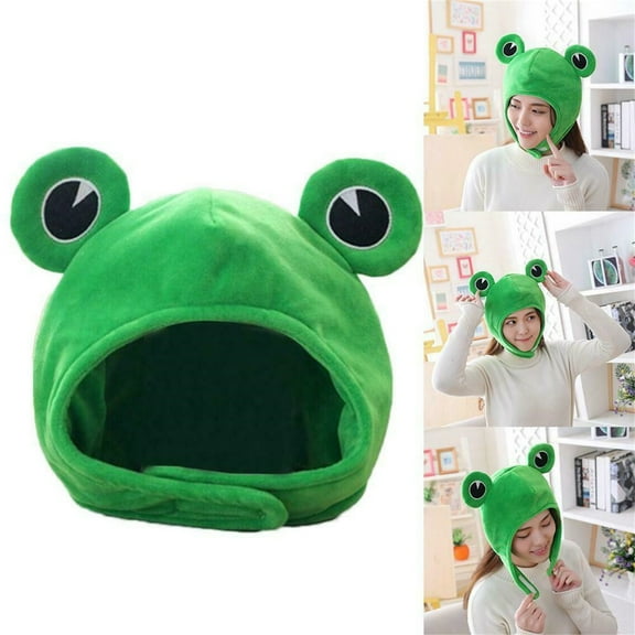 ZhenYing Green Frog Hat, Frog Adorable Dress Plush Hat Hat up -Frog Cartoon Tools & Home Improvement Work, Weekend Fashion Hats