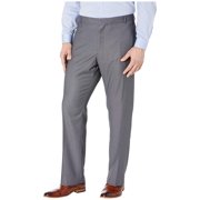 Perry Ellis Portfolio Big & Tall Classic Fit Non Iron Performance Nailhead Dress Pants Brushed Nickel