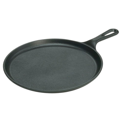 Lodge 26.67 cm 10.5 inch Pre-Seasoned Cast Iron Round Griddle Pancake Pan