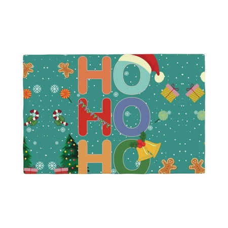

Placemats Set of 4 Ho Ho Ho Heat Resistant Non - Slip Place mats Waterproof table mat for Kitchen Dining-6片装