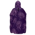 thumbnail image 2 of Hooded Beach Towel Adult Bath Poncho Towels Soft Absorbent Quick Dry for Surf Swim Pool Men Women Teens Purple Rose Line Art, 2 of 7