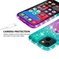 thumbnail image 5 of SOGA Quicksand Cover Cute Girl Phone Case Compatible for Apple iPhone 13 Case, with Ring for Magnetic Car Mounts, Lanyard, Tempered Glass - Purple / Teal, 5 of 5