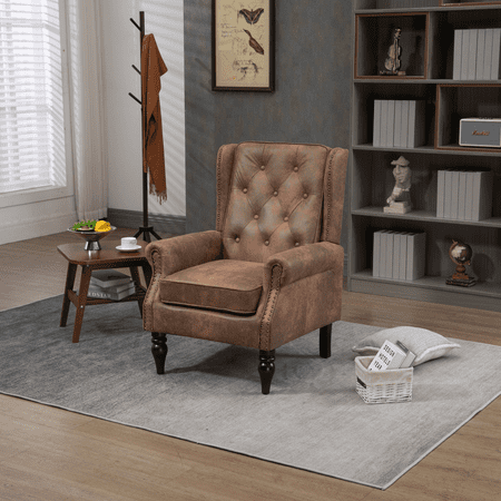 CoSoTower Wood Frame Armchair Modern Accent Chair Lounge Chair for Living Room
