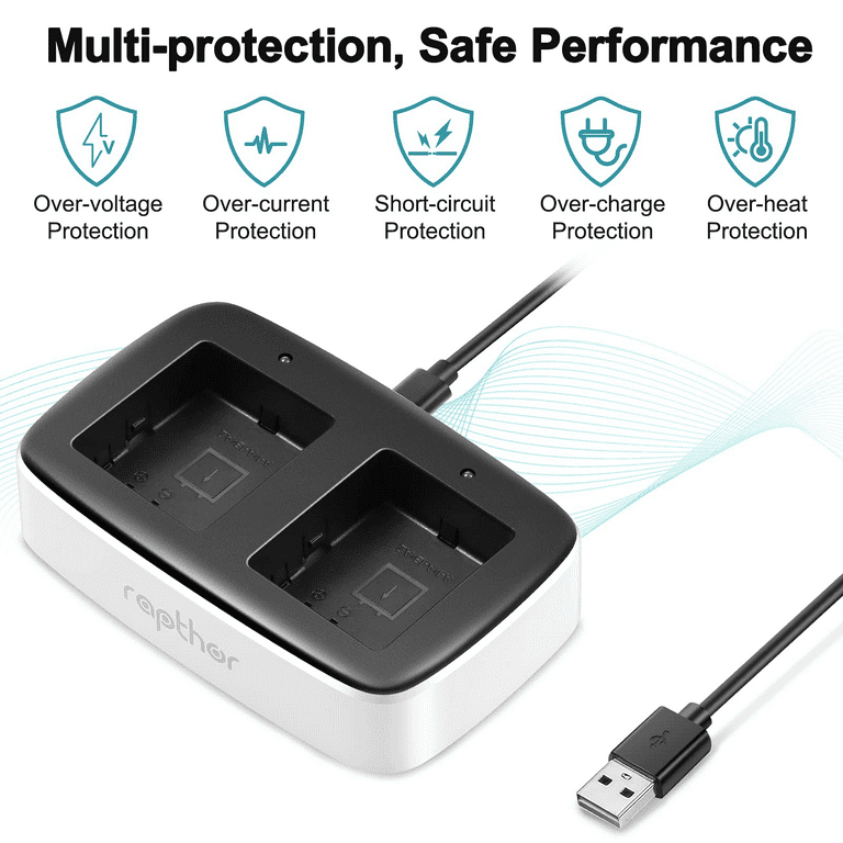 Rapthor 2560mAh Rechargeable Batteries for Arlo Pro/2 with Charger